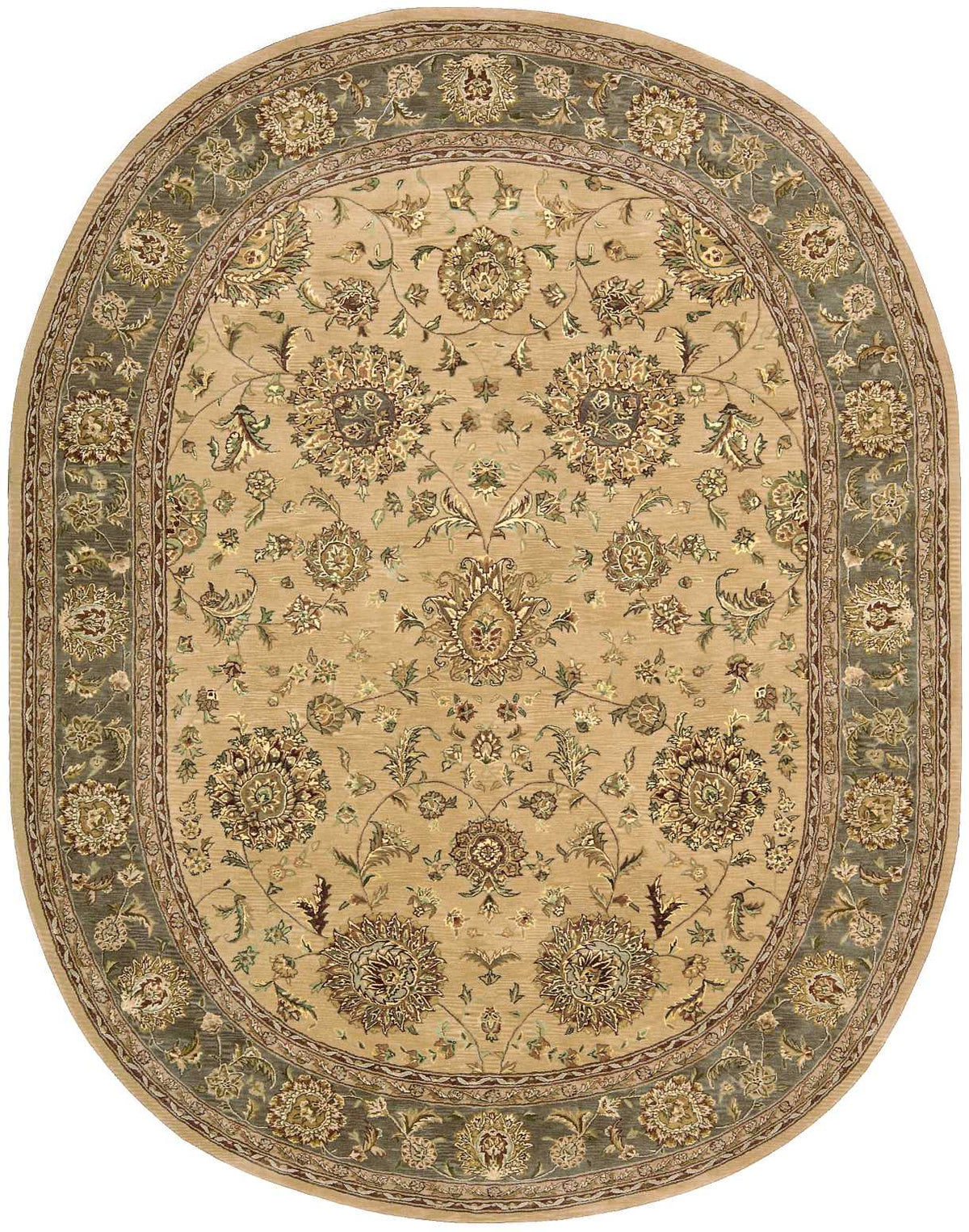Nourison 2000 2258A Beige Rug - Oval