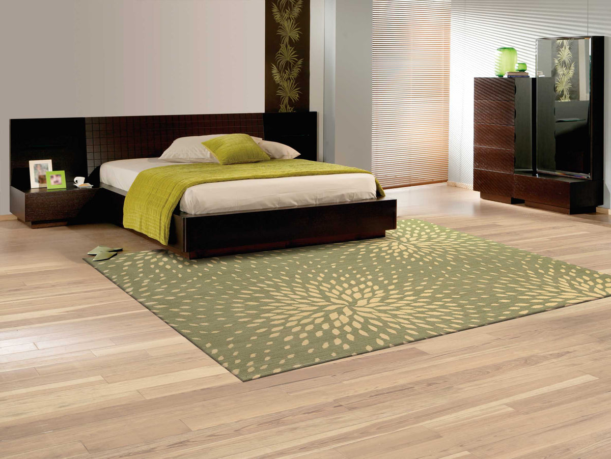 Capri CAP2 Light Green Rug - room scene