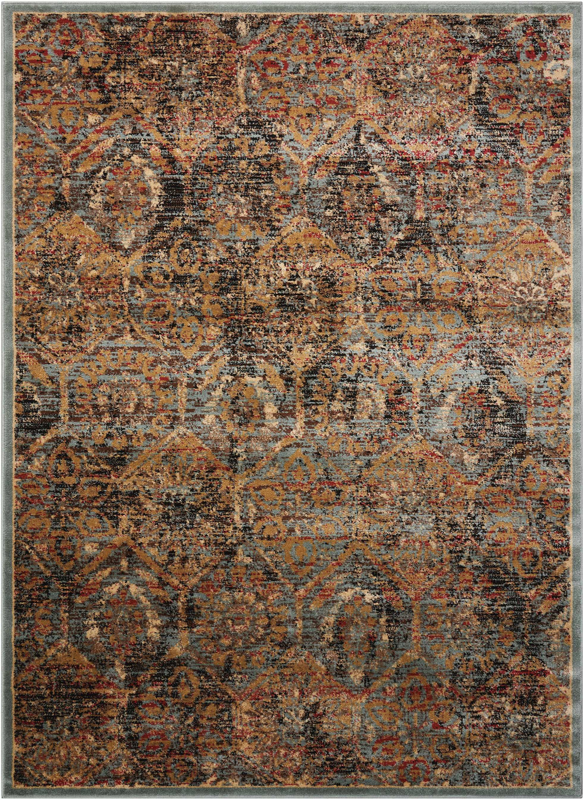 Delano DEL06 Blue Rug - Rectangle