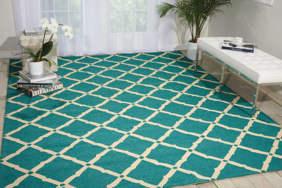 Portico POR01 Aqua Rug - room scene