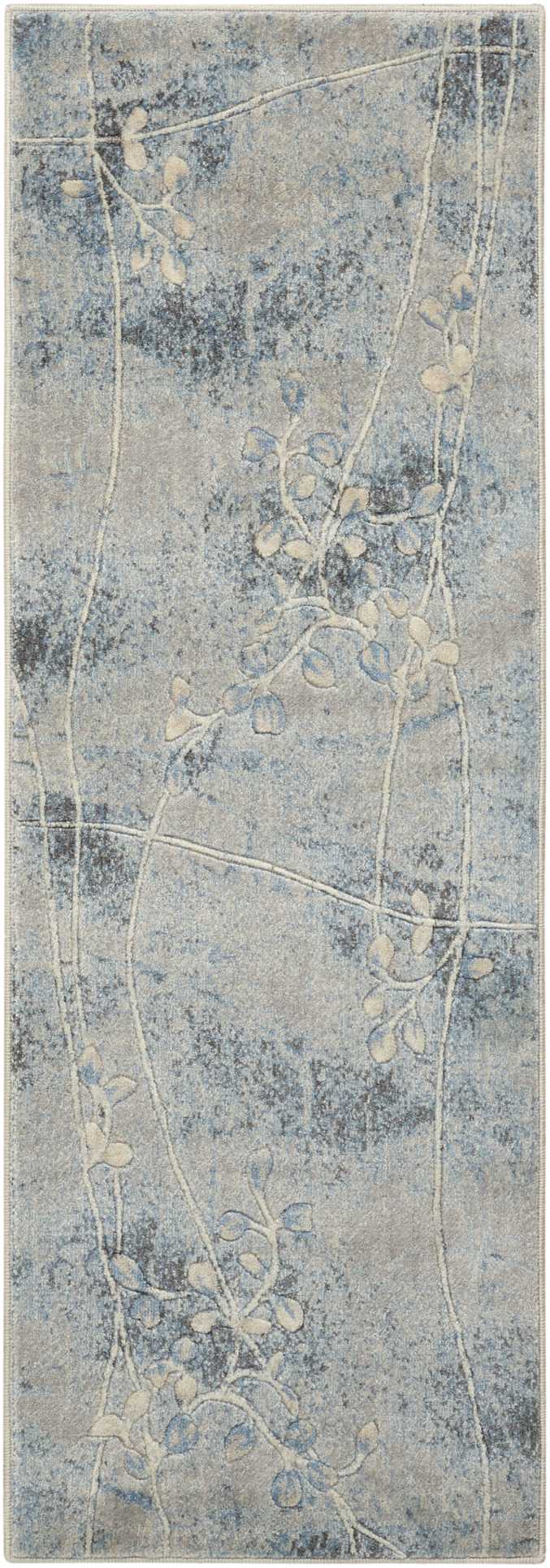 Somerset ST74 Silver Blue Rug - Runner