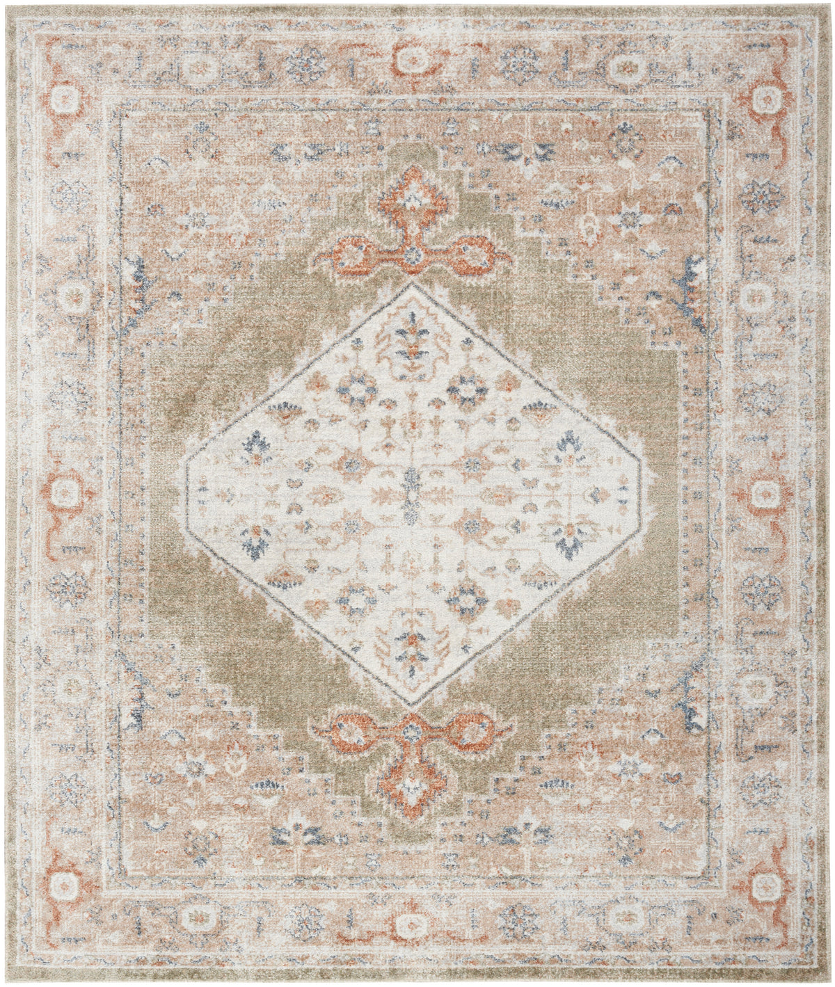 Astra Machine Washable ASW11 Sage Multicolor Rug - Rectangle