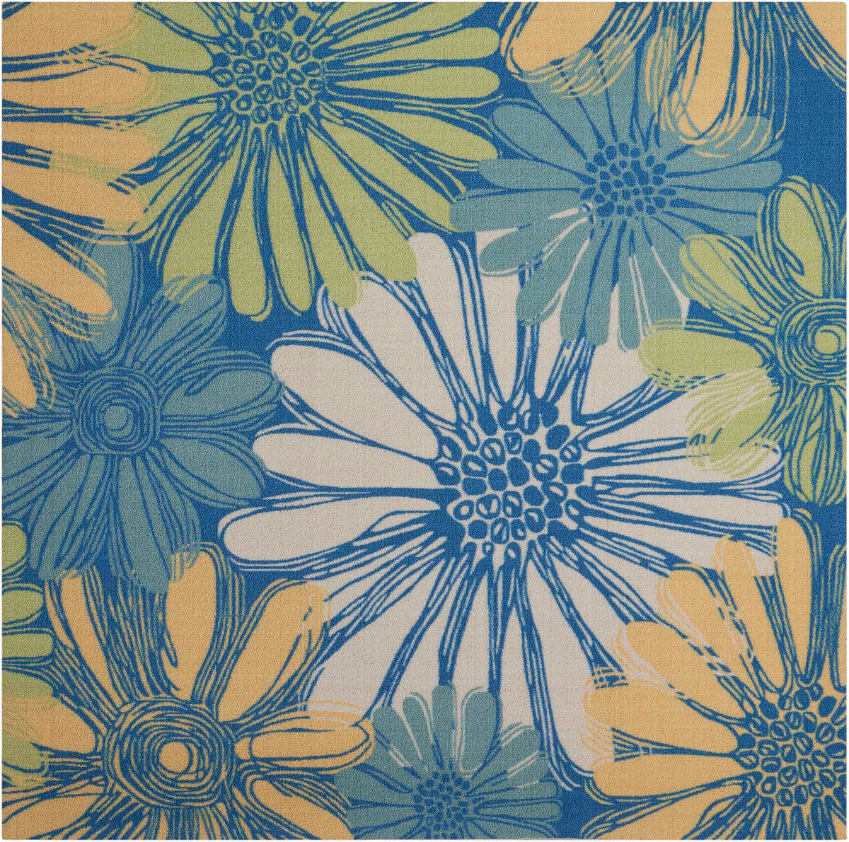 Home & Garden RS022 Blue Rug - Square