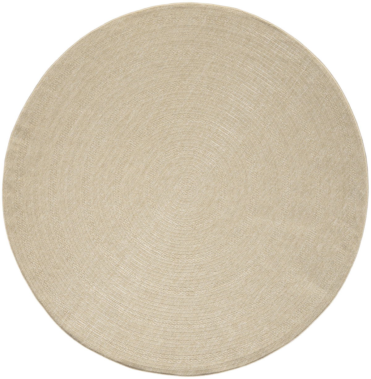 Tulum TLM04 Taupe Ivory Rug - Round