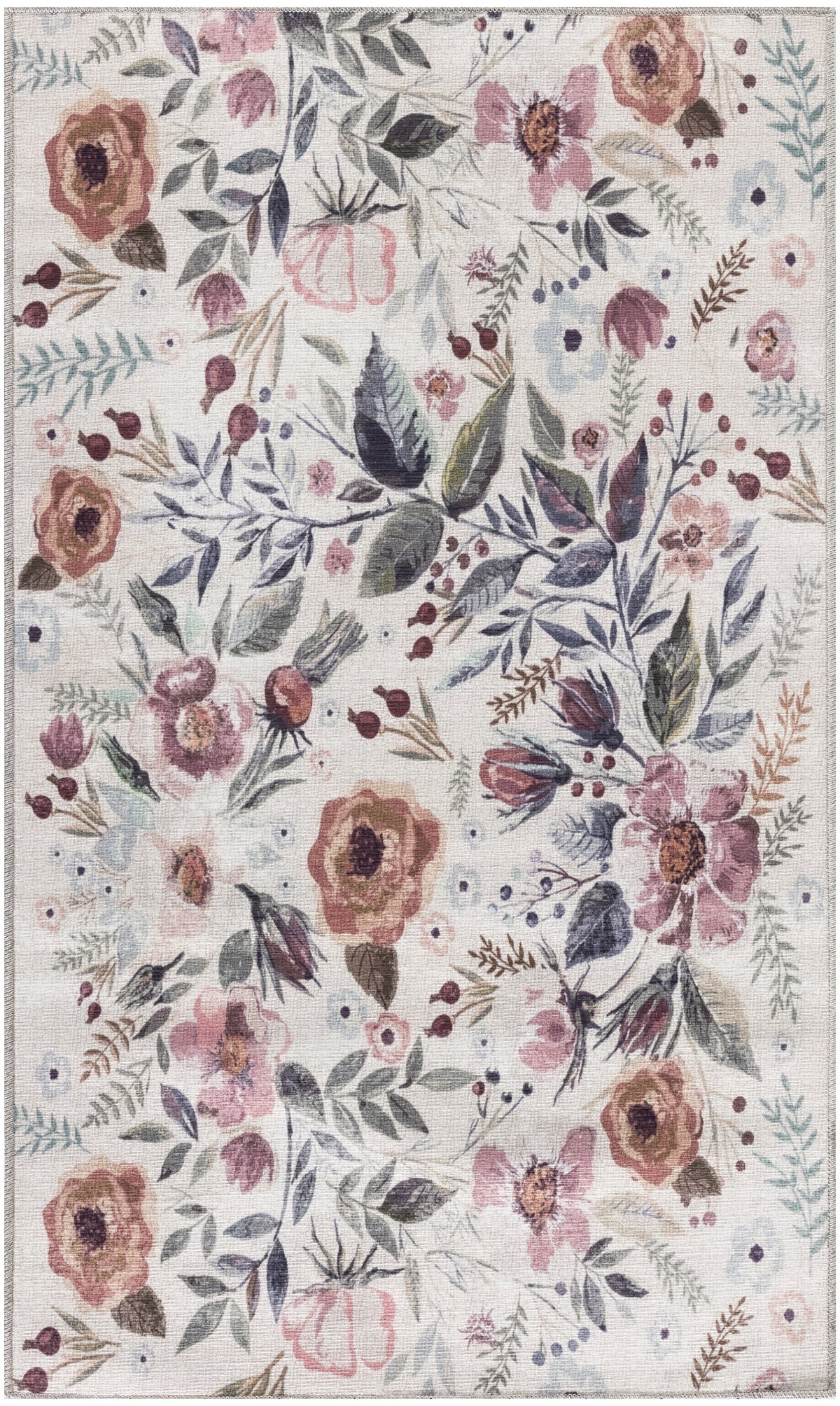 Nourison Washables NWB01 Ivory Pink Rug - Rectangle