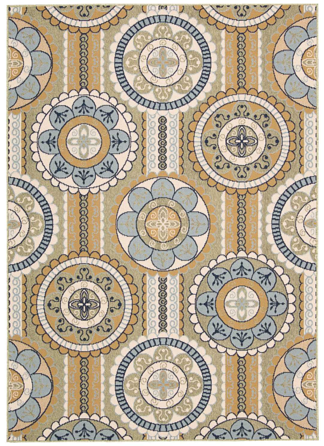 Caribbean CRB03 Yellow Rug - room scene