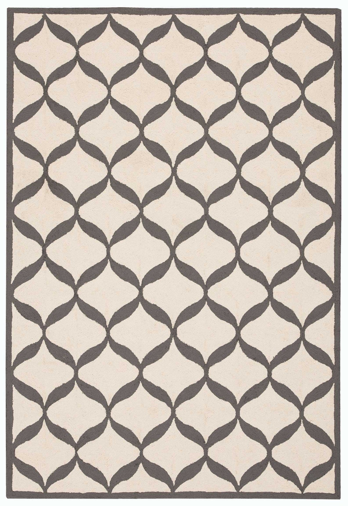 Decor DER06 White Light Grey Rug - room scene