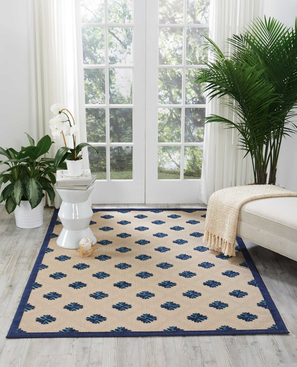 Aloha ALH02 Navy Rug - room scene