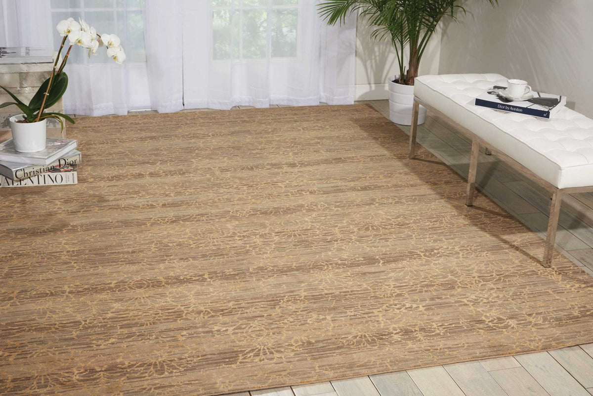 Silken Allure SLK26 Latte Rug - room scene