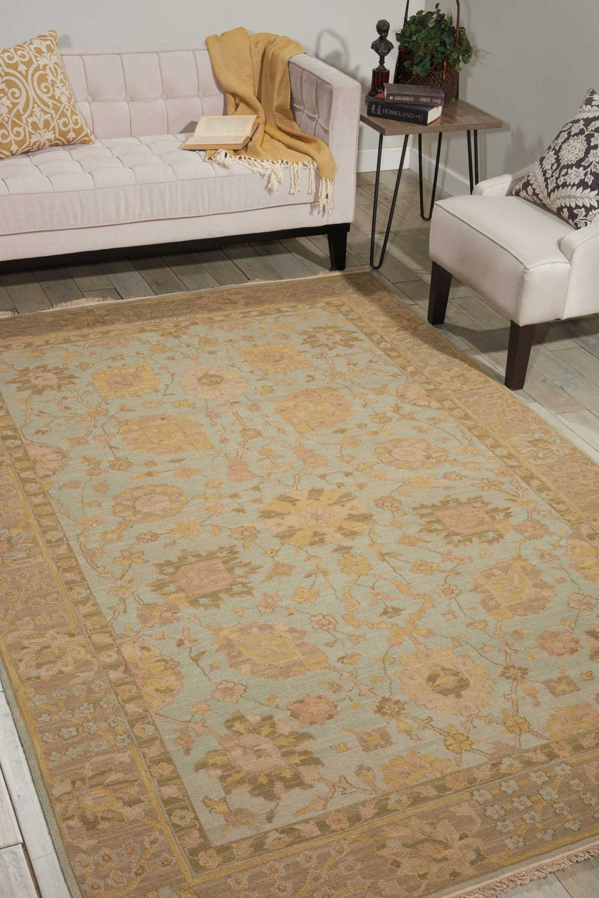 Nourmak S169 Mist Rug - room scene