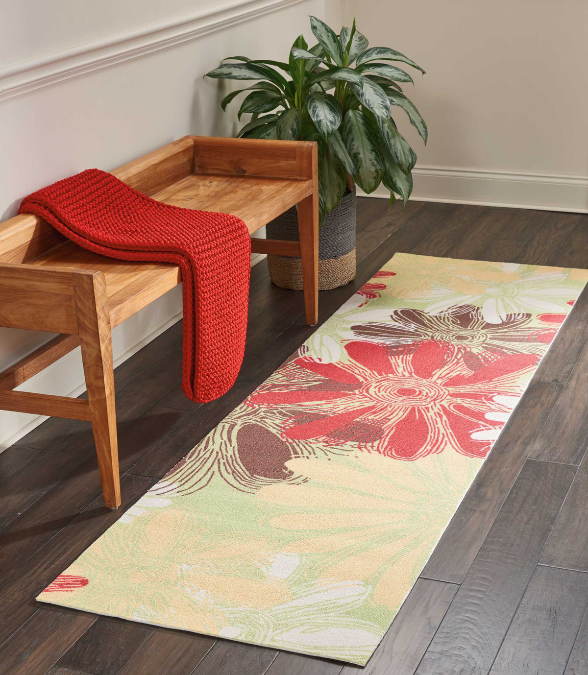 Home & Garden RS022 Green Rug - room scene