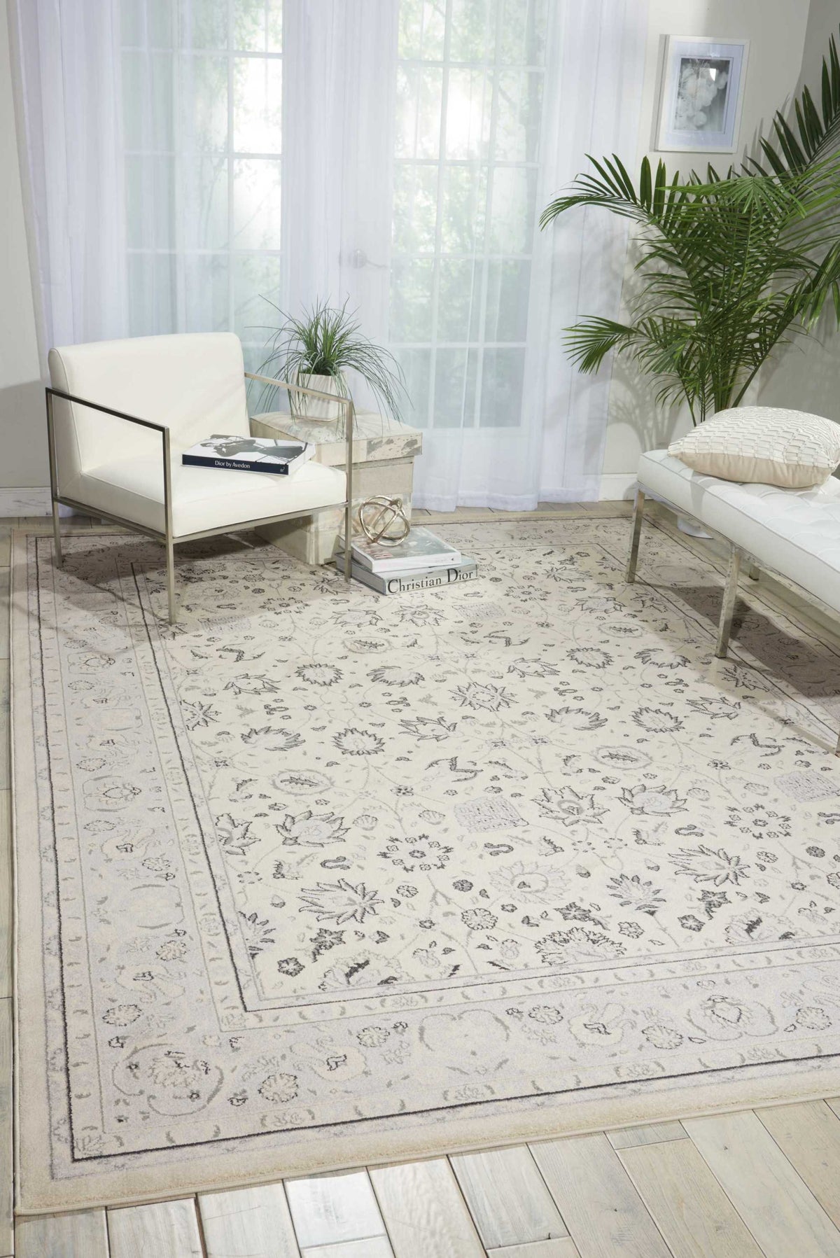Maymana MYN10 Ivory Rug - room scene
