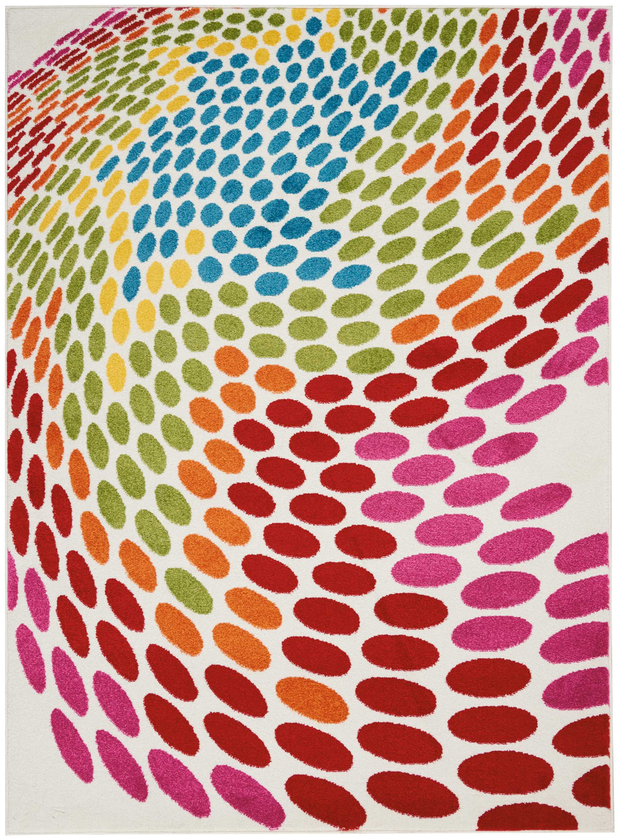 Oakdale OKD03 White Multicolor Rug - Rectangle
