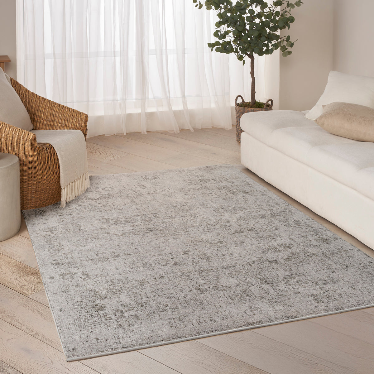 Pure Shades SAD01 Grey Rug - room scene