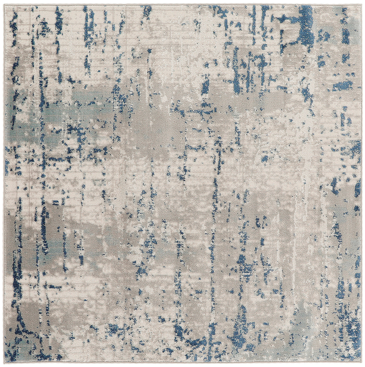 Quarry QUA01 Ivory Grey Blue Rug - Square