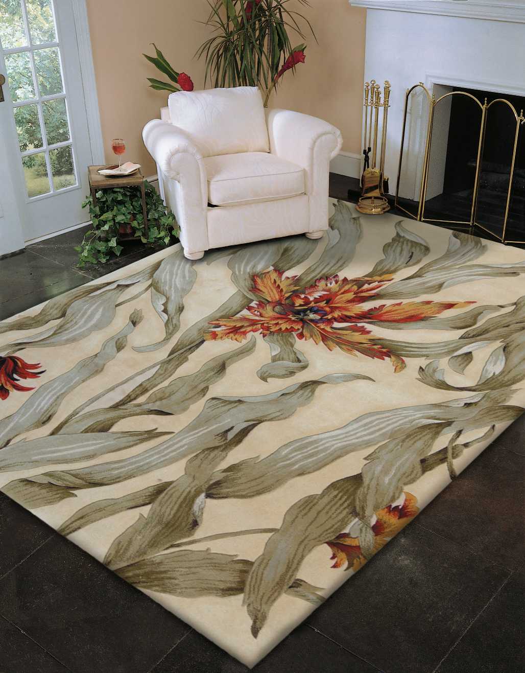 Tropics TS01 Ivory Rug - room scene