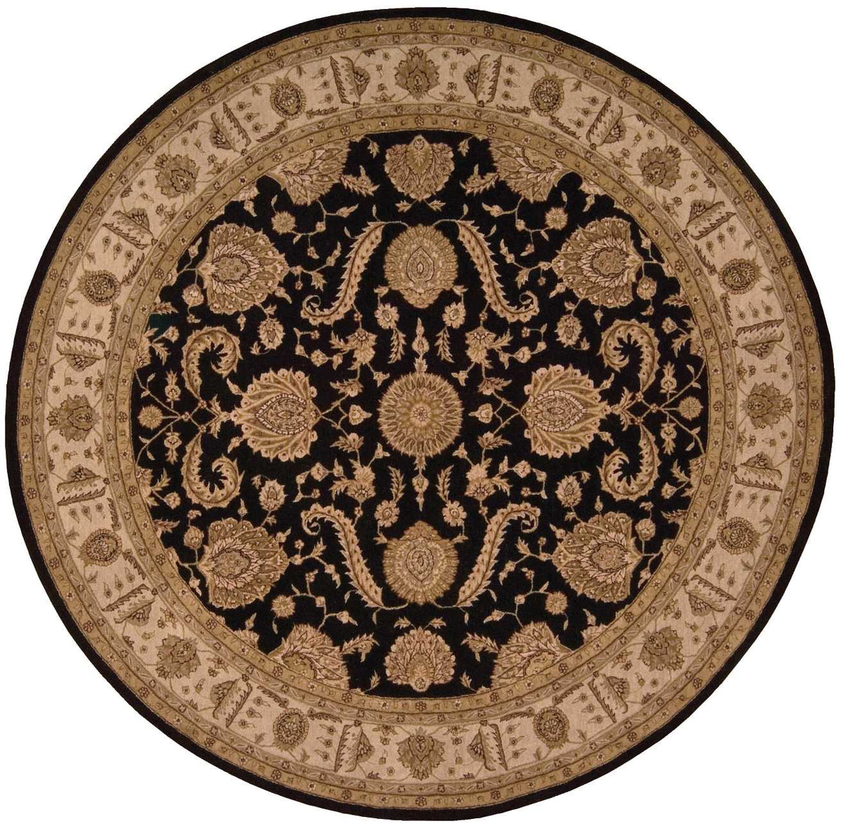 Heritage Hall HE19 Black Rug - Round