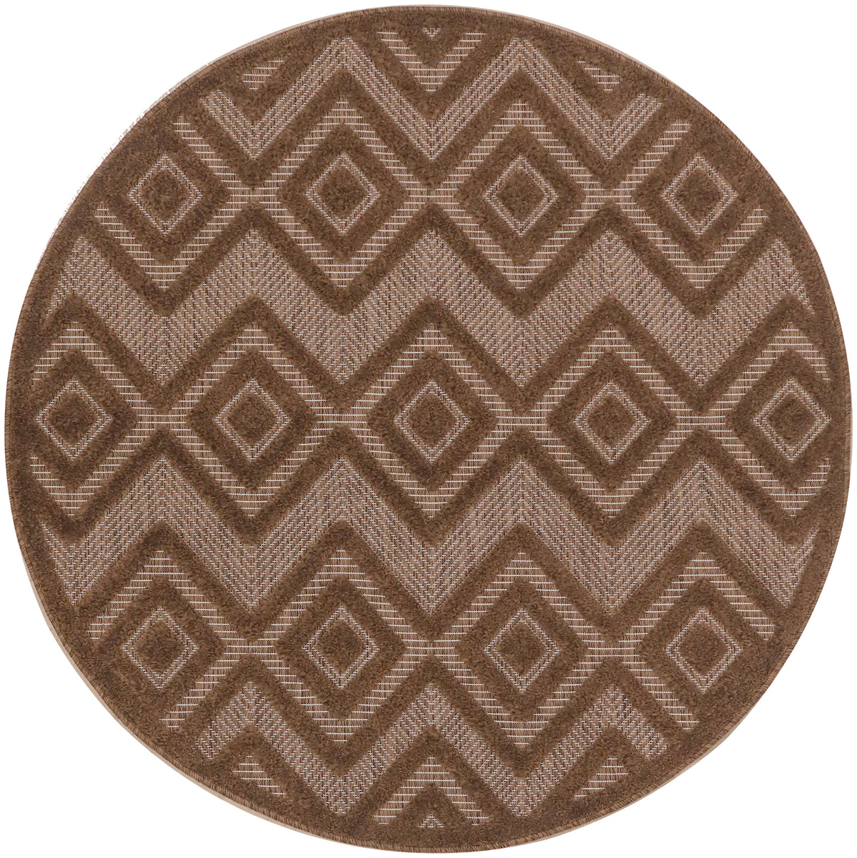 Versatile NRV01 Brown Rug - Round