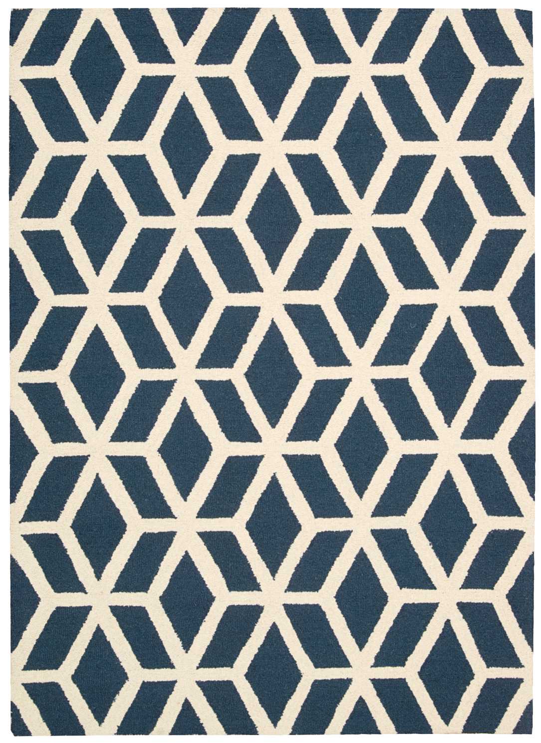 Linear LIN01 Blue Ivory Rug - Rectangle