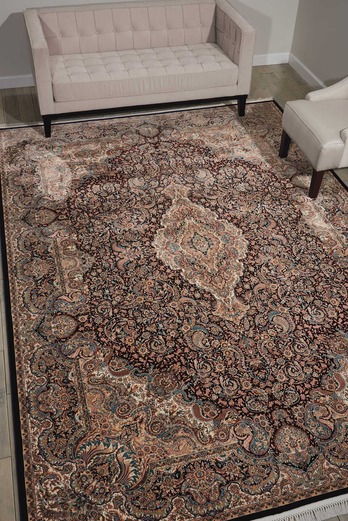 Persian Palace PPL02 Navy Rug - room scene