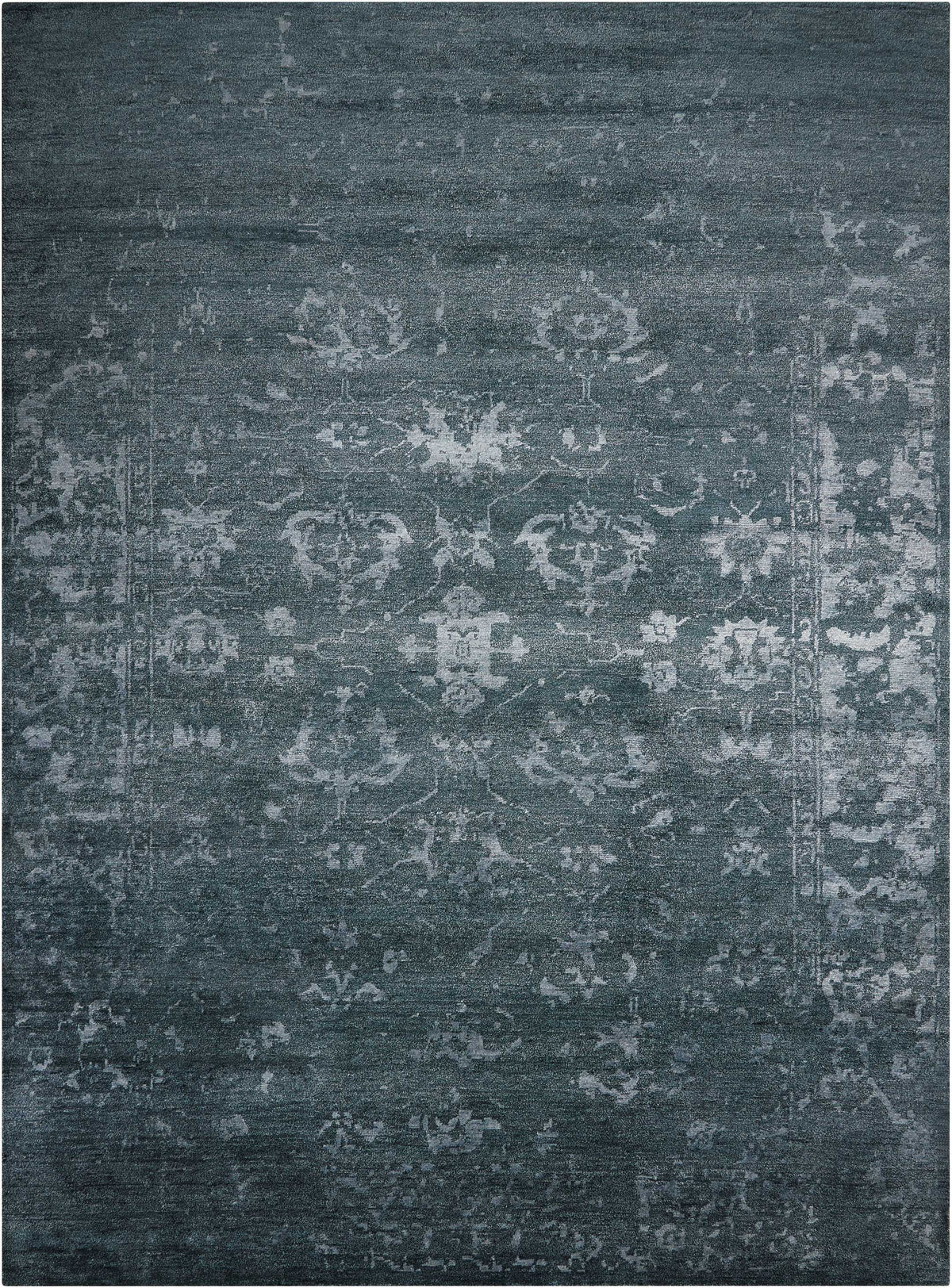 Silk Shadows SHA15 Blue Stone Rug - Rectangle