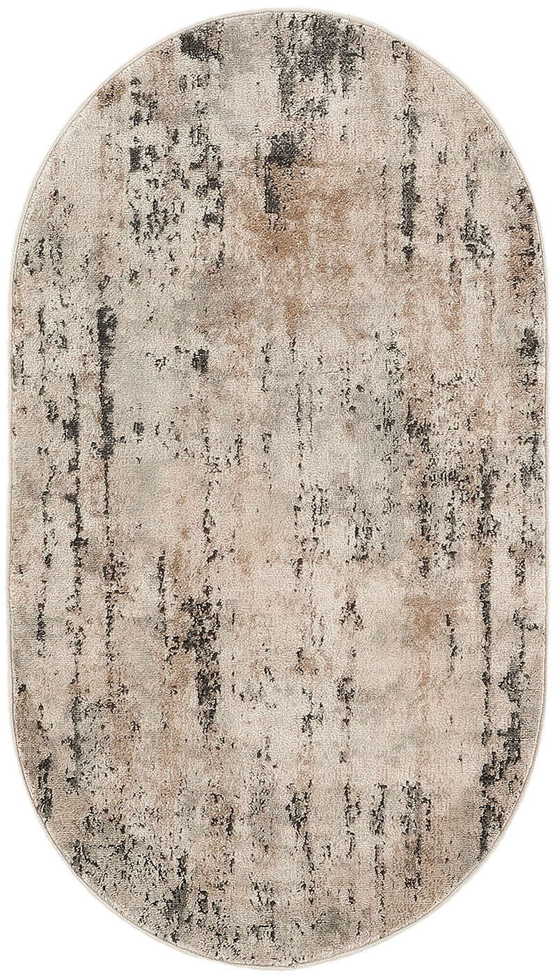 Quarry QUA01 Beige Grey Rug - Oval