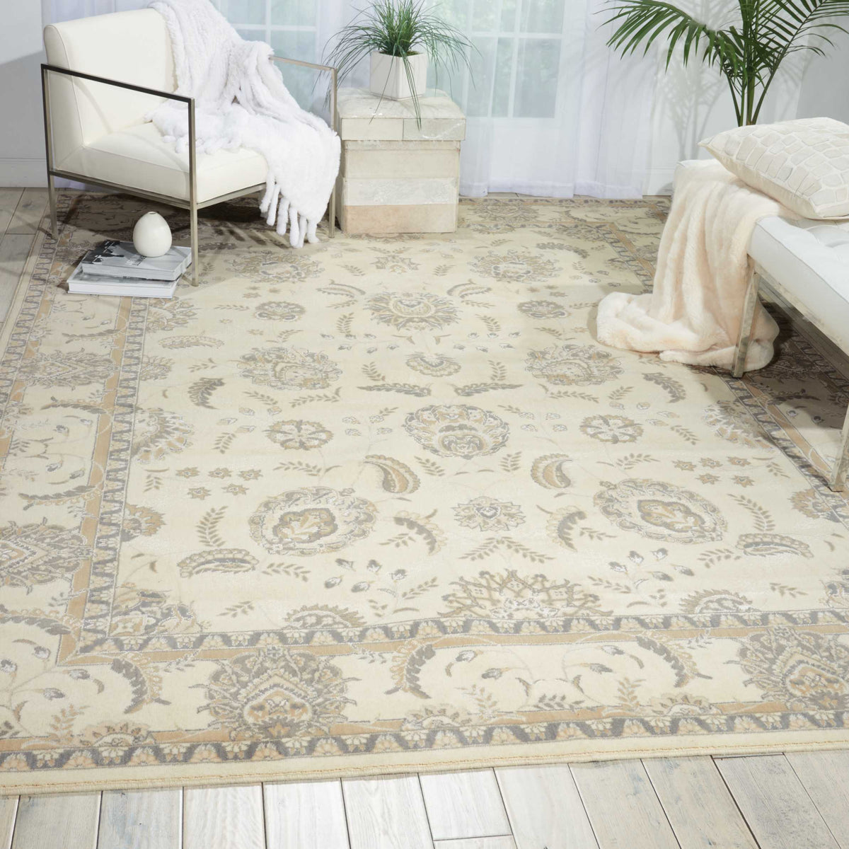 Persian Empire PE22 Bone Rug - room scene