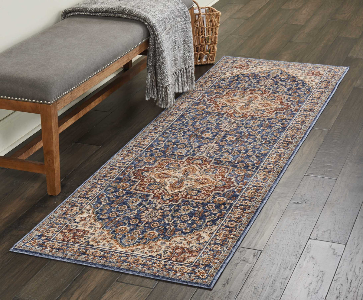 Lagos LAG01 Blue Rug - room scene