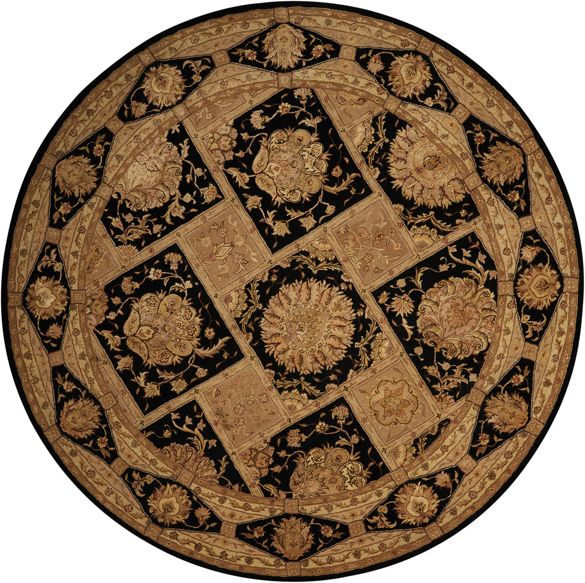Nourison 3000 3107 Black Rug - Round