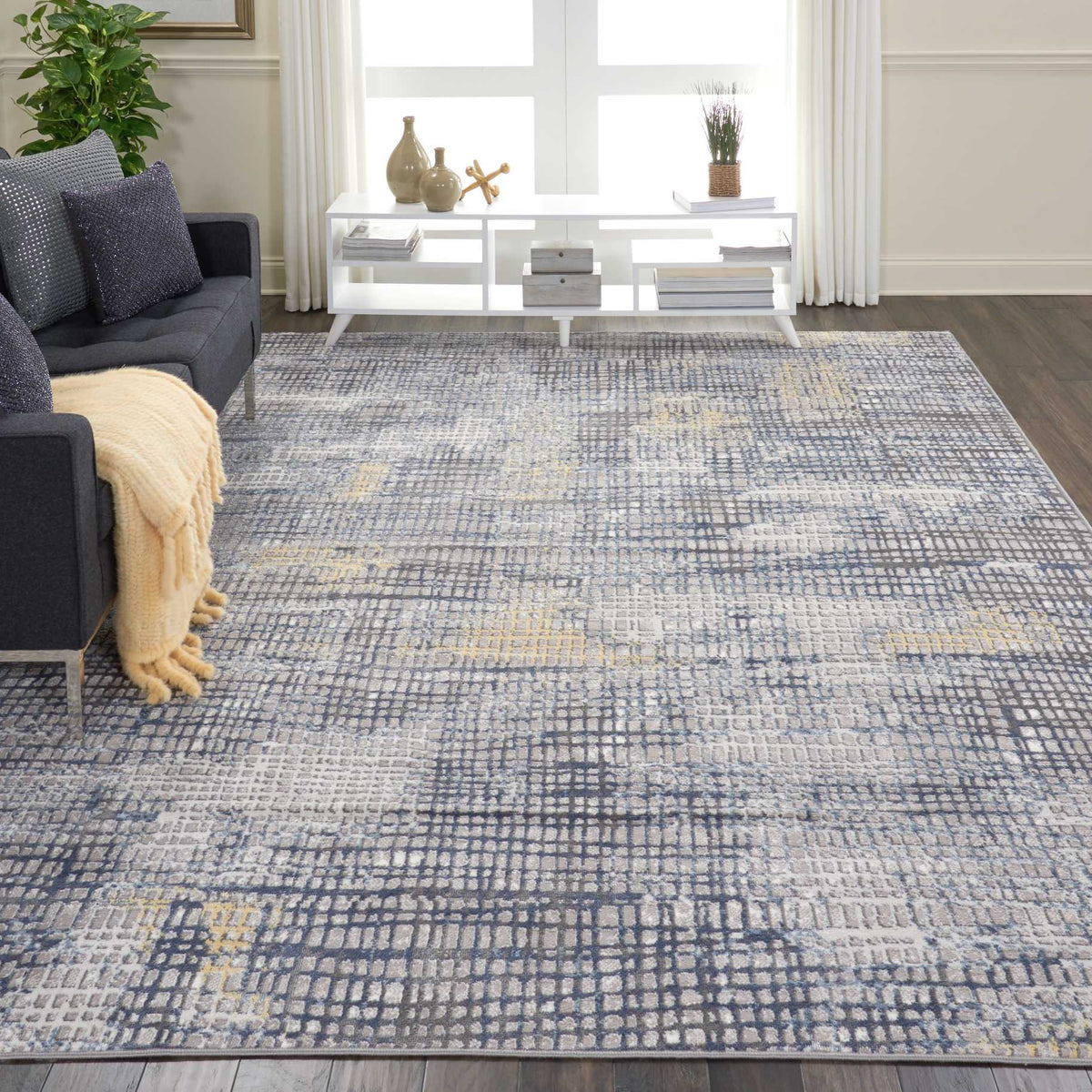 Urban Decor URD06 Grey Ivory Rug - room scene