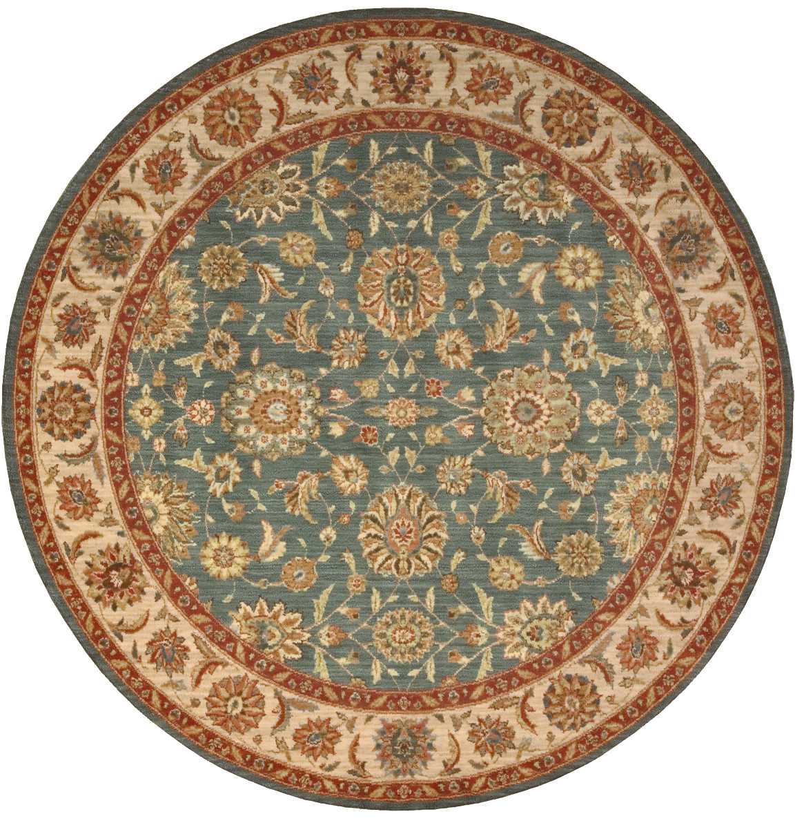 Living Treasures LI05 Aqua Rug - Round