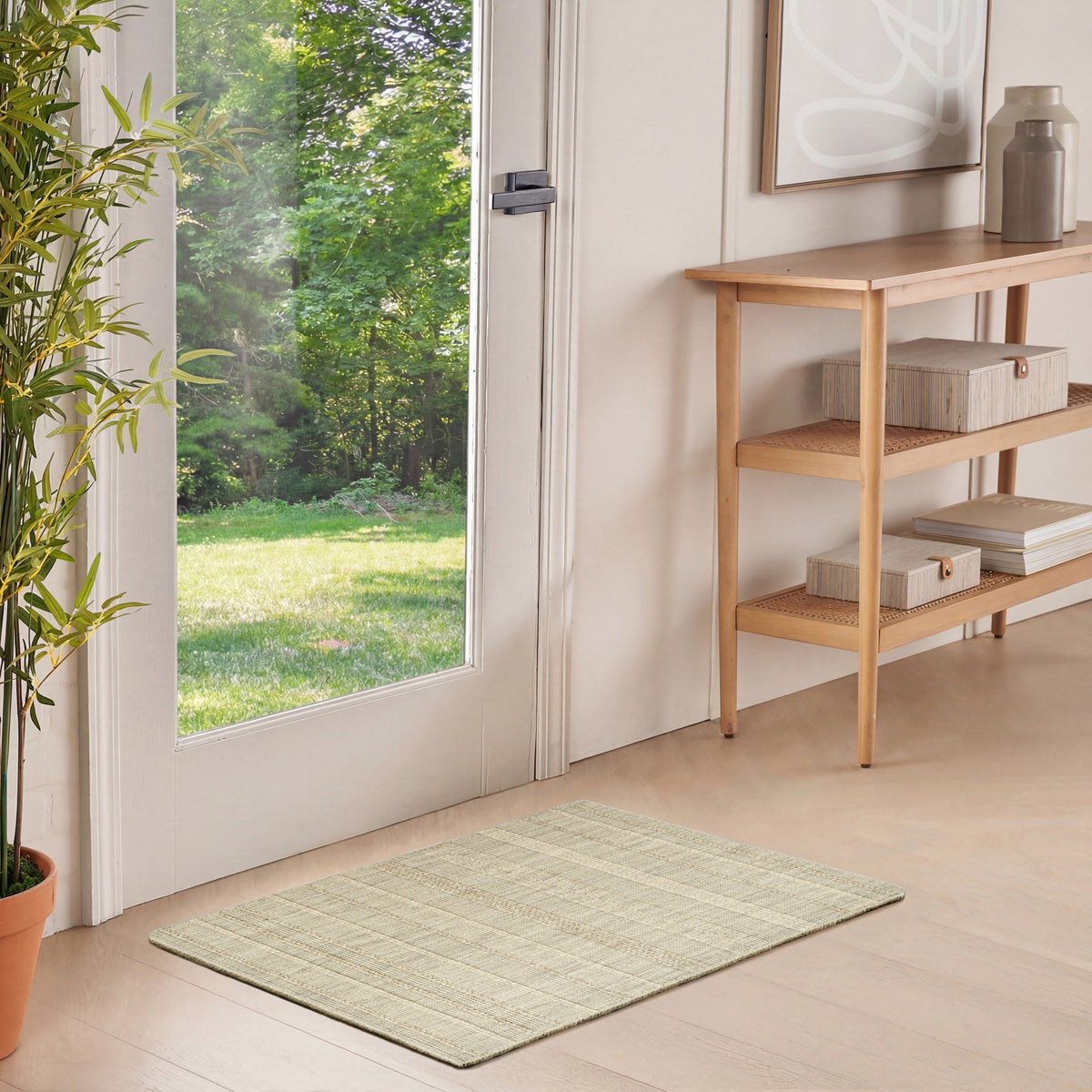 Embrace EMB01 Ivory Rug - room scene