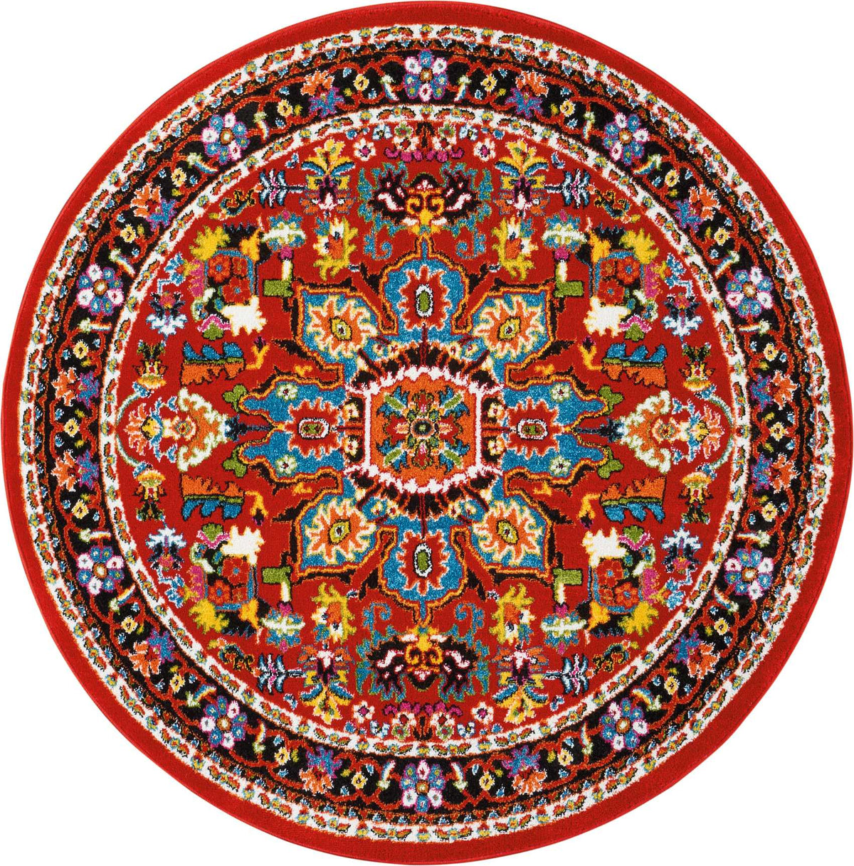 Oakdale OKD06 Red Rug - Round