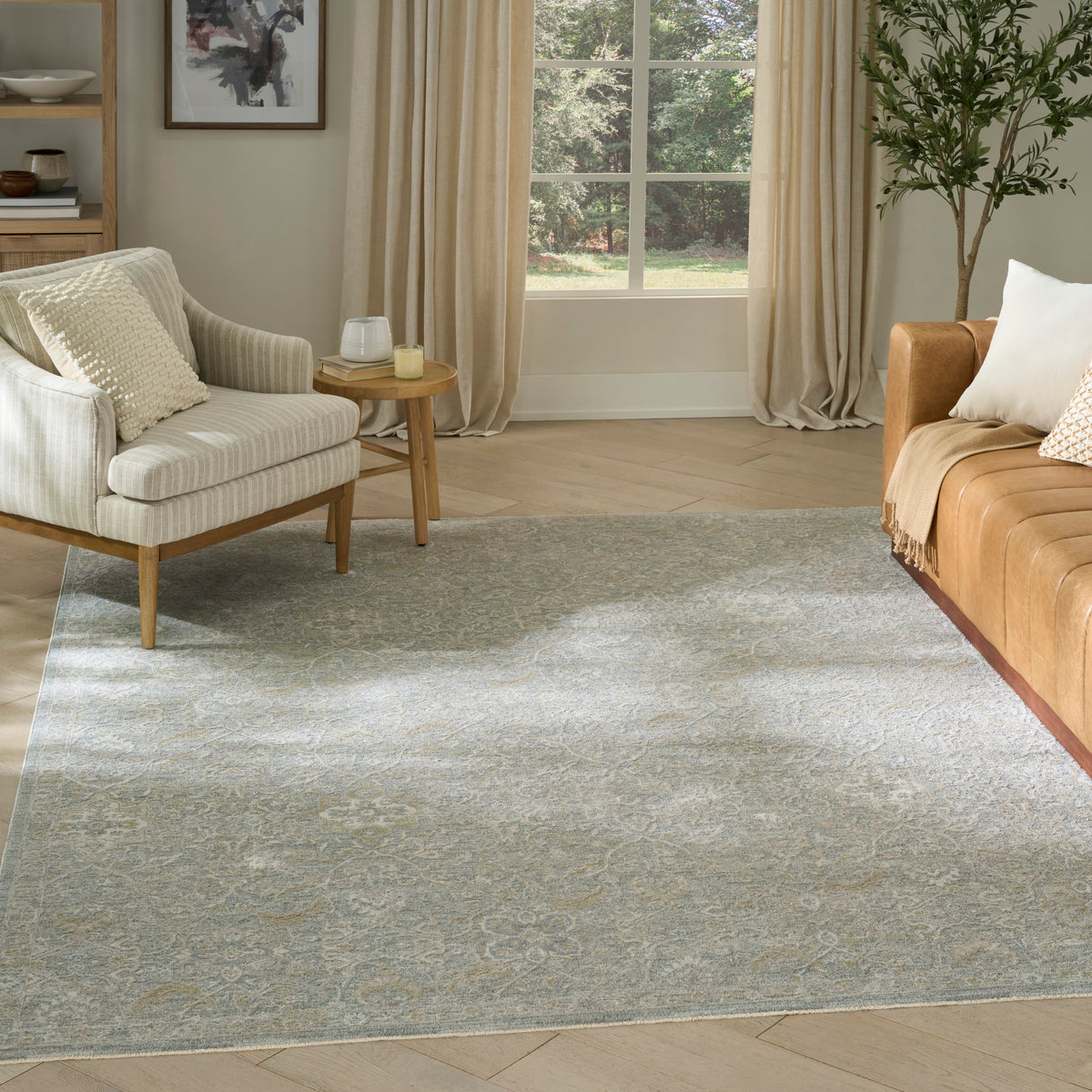 Envy EVV04 Blue Silver Rug - room scene