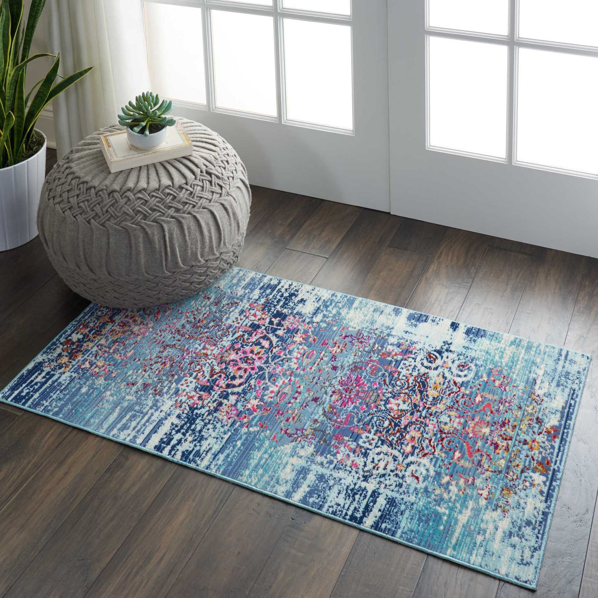 Vintage Kashan VKA02 Blue Rug - room scene