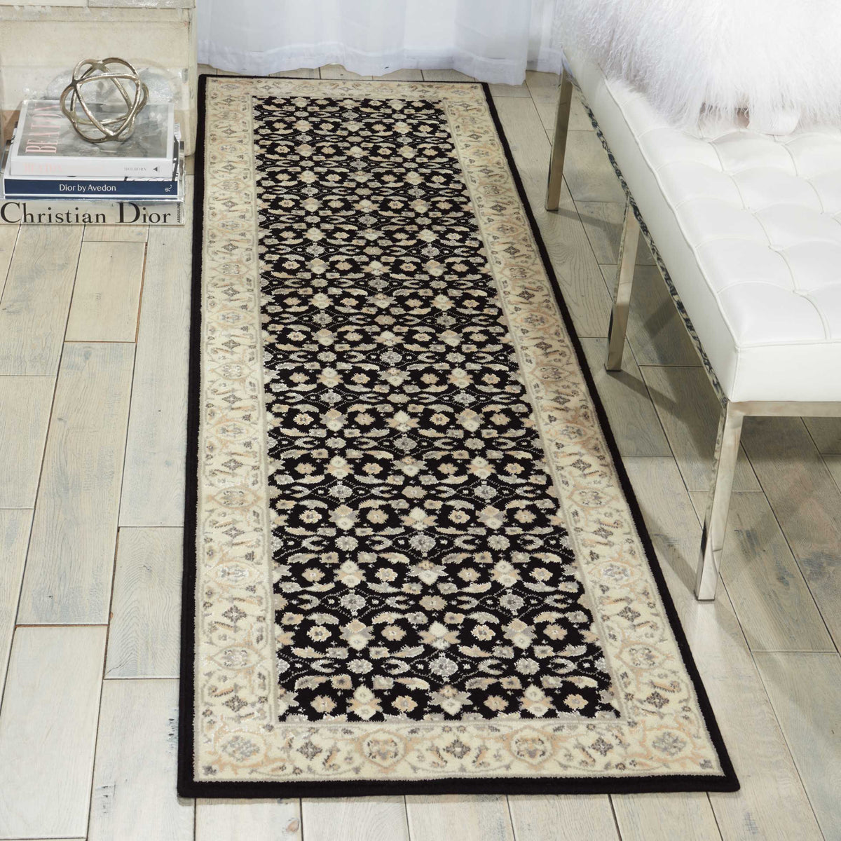 Persian Empire PE26 Black Rug - room scene