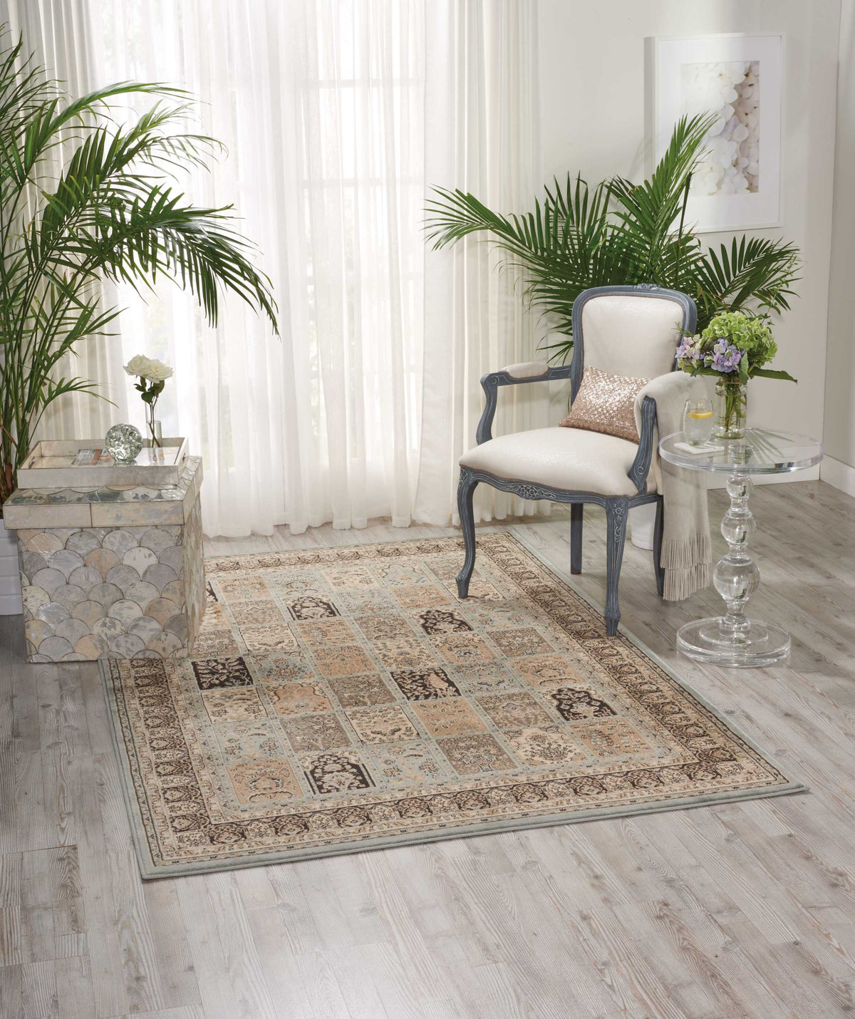 Ararat ARA01 Blue Rug - room scene