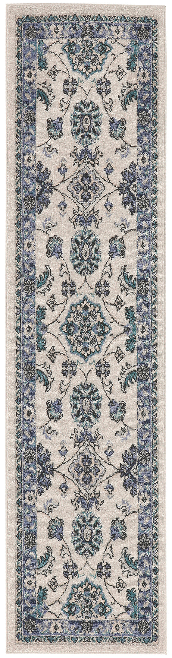 Nourison Essentials NRE05 Ivory Blue Rug - Runner