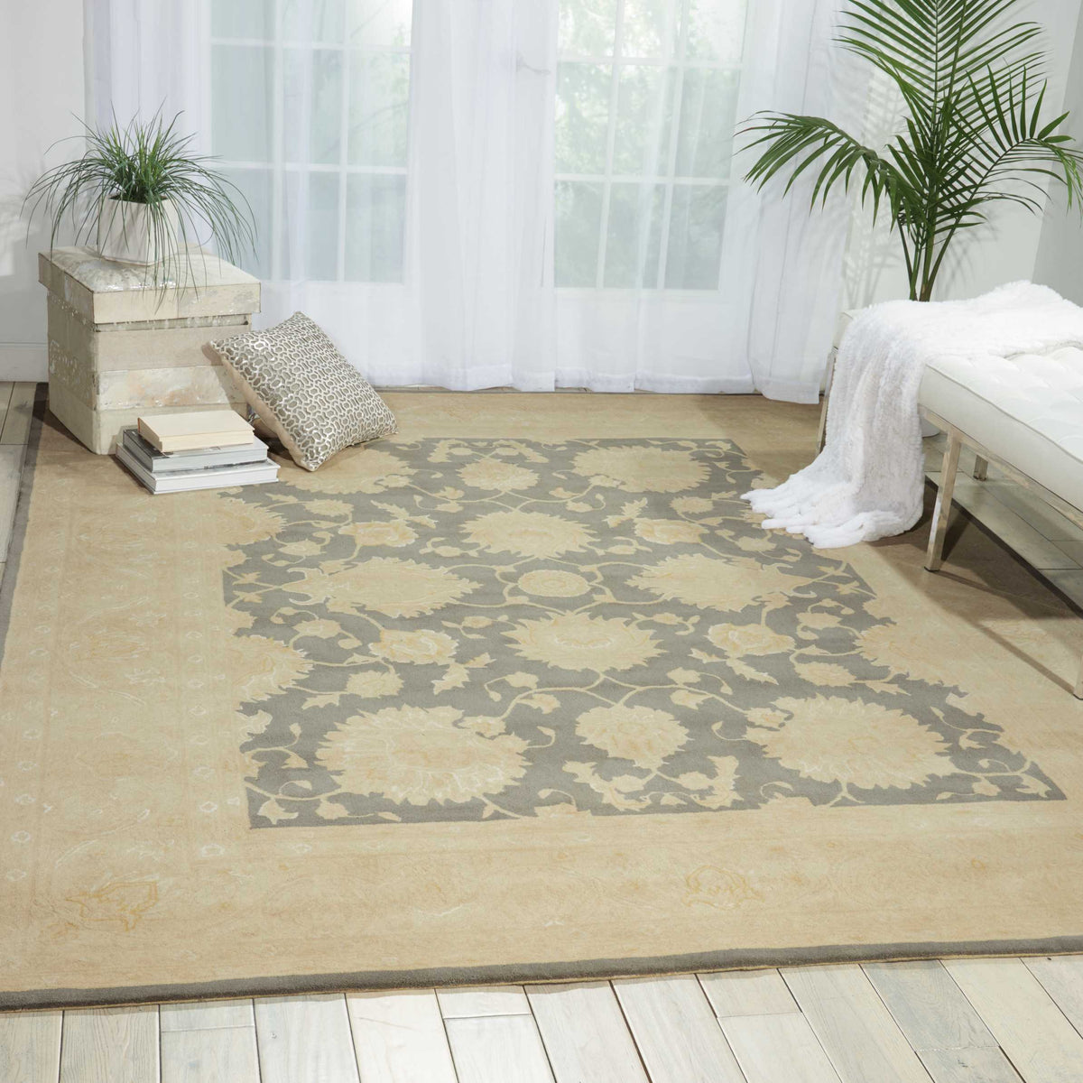 Royal Serenity SER01 Slate Rug - room scene