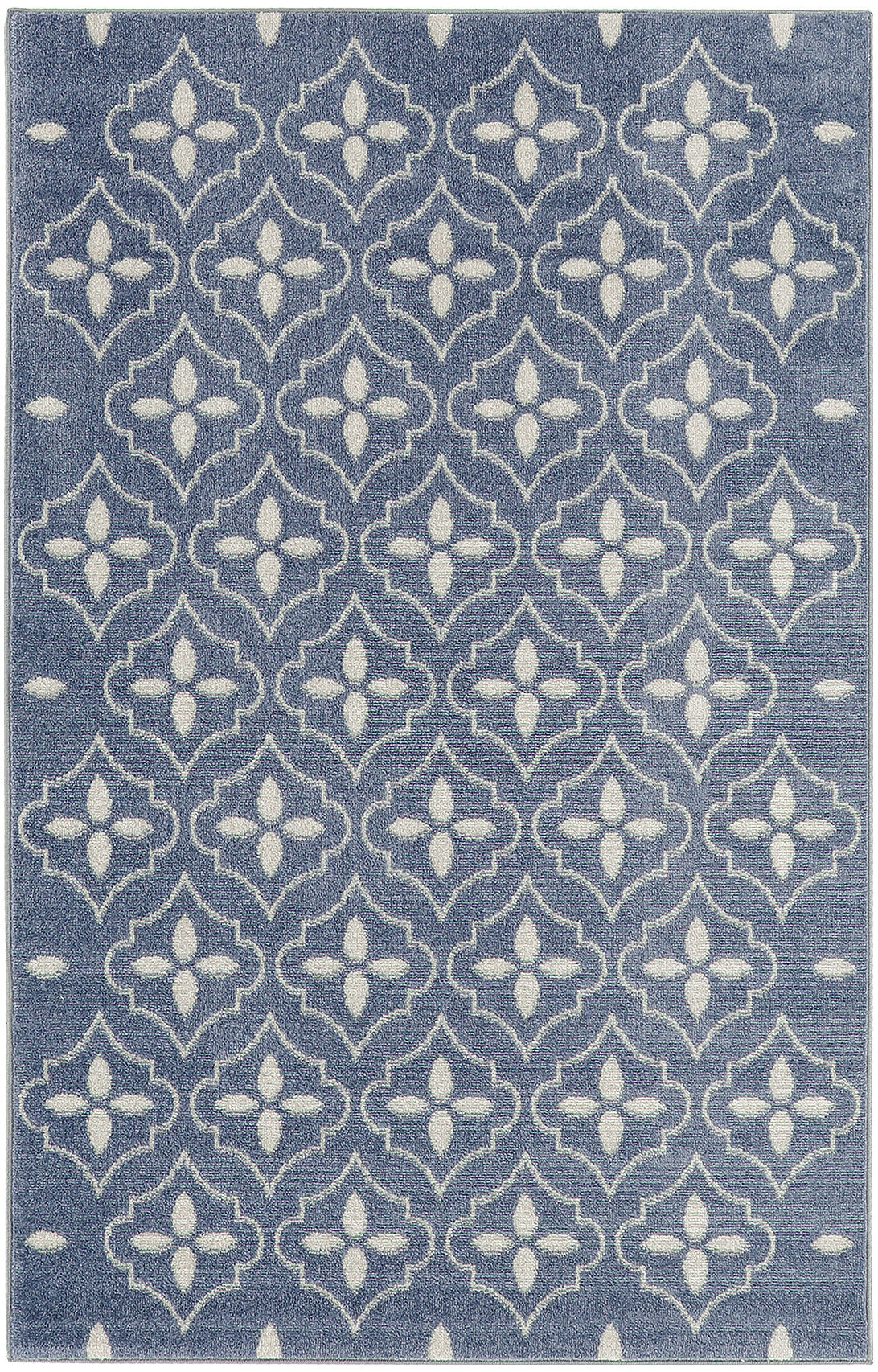 Nourison Essentials NRE04 Blue Ivory Rug - Rectangle