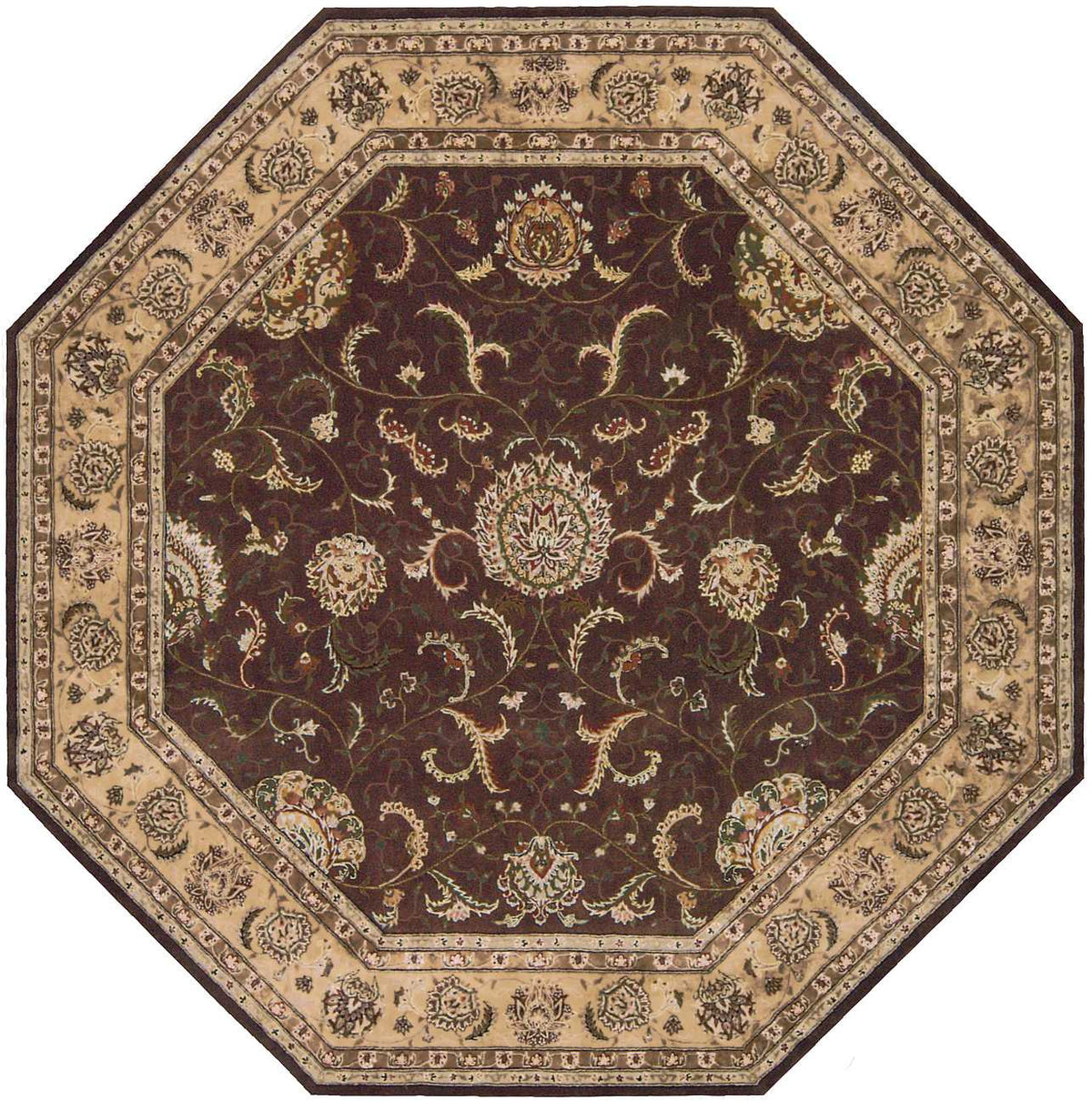 Nourison 2000 2206 Brown Rug - Octagon