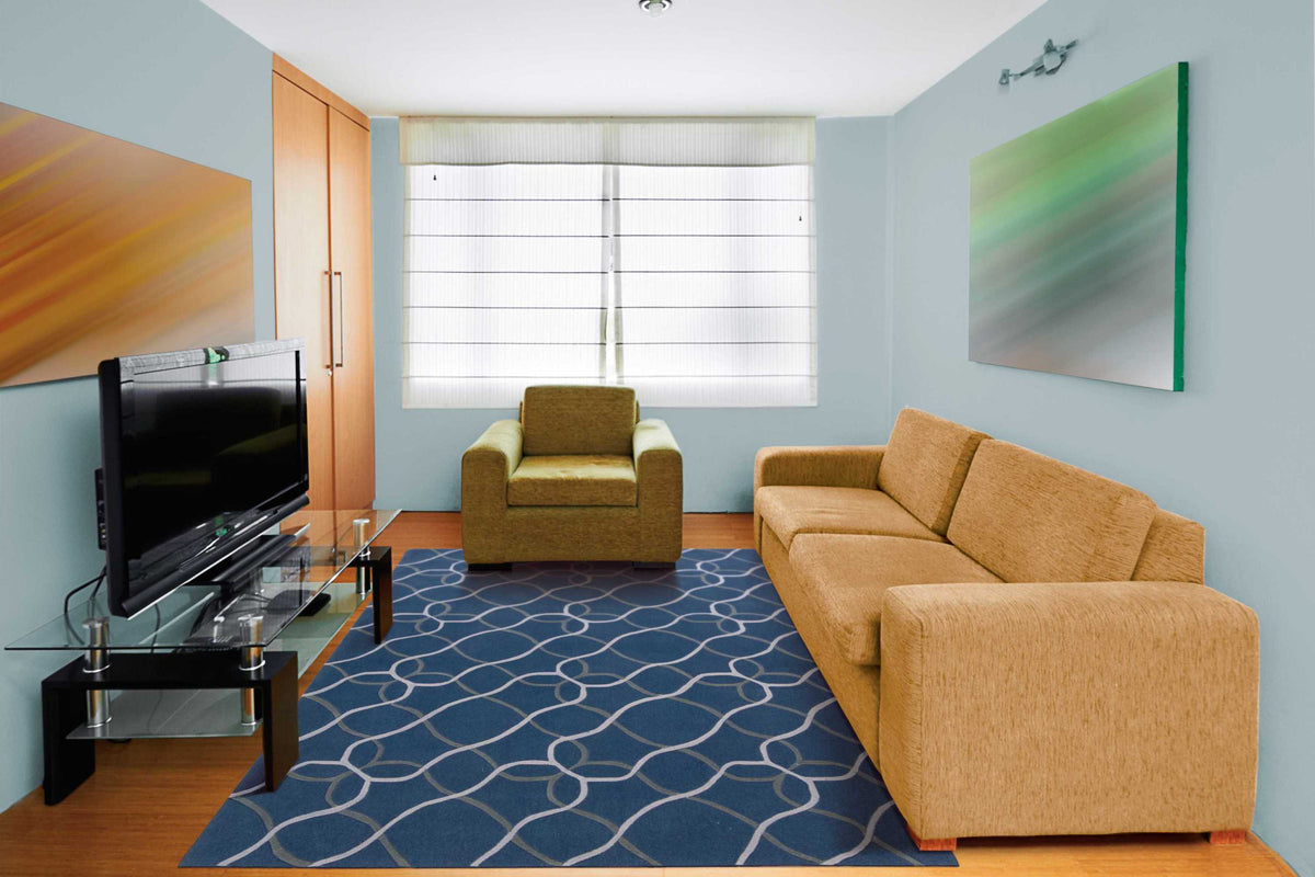Contour CON41 Denim Rug - room scene