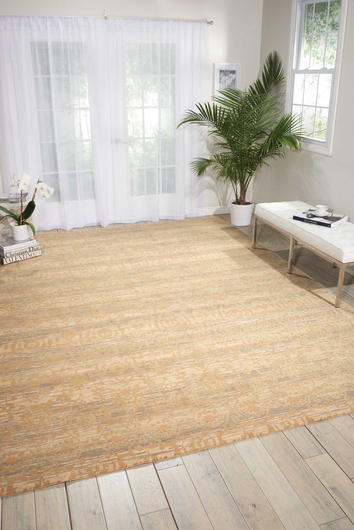 Silken Allure SLK23 Sand Rug - room scene