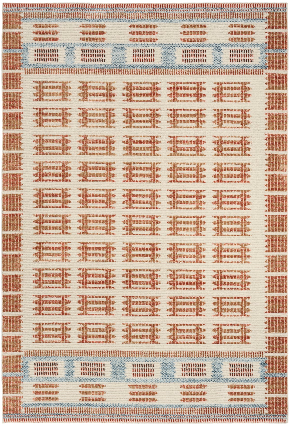 Nordic NRC16 Ivory Rust Rug - Rectangle
