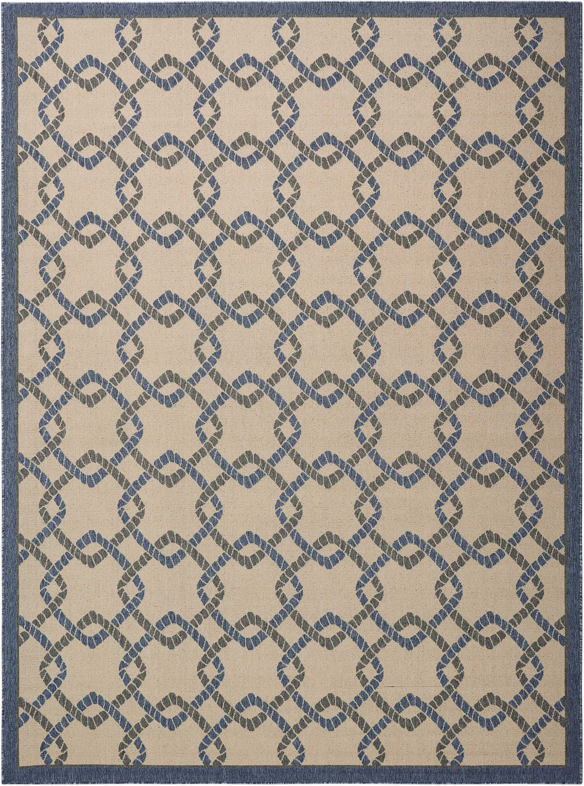 Caribbean CRB16 Ivory Blue Rug - Rectangle