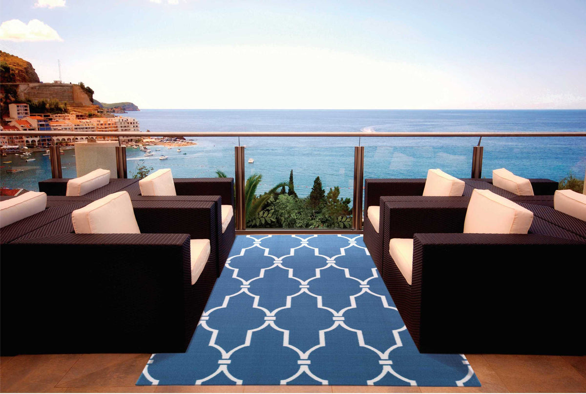 Home & Garden RS087 Navy Rug - room scene